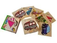 ЗН4030 Набор кубиков «Сложи рисунок: транспорт»