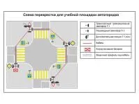 300_АГ0018_Учебная площадка по ПДД (автогородок) для детей с переносным оборудованием. Вариант 10
