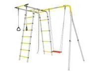 Детский спортивный комплекс для дачи ROMANA Лесная поляна-3 (желтый/серый) качель фанерная