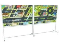 Двухсторонняя магнитно-маркерная доска «Изучаем дорожное движение»