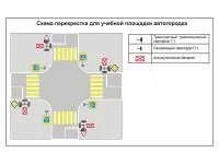300_АГ0013_Учебная площадка по ПДД (автогородок) для детей с переносным оборудованием. Вариант 5