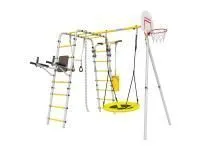 Детский спортивный комплекс для дачи ROMANA Fitness (Фитнес, желтый/серый) качель-гнездо