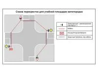 300_АГ0012_Учебная площадка по ПДД (автогородок) для детей с переносным оборудованием. Вариант 4