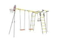Детский спортивный комплекс для дачи ROMANA Акробат-2 (желтый/серый) качели фанерные
