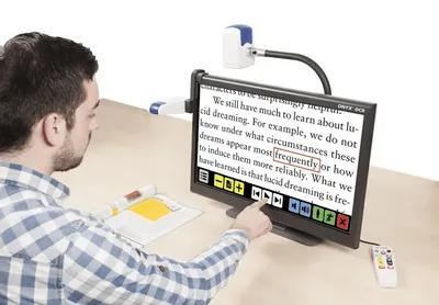 Использование видеоувеличителя ONYX OCR