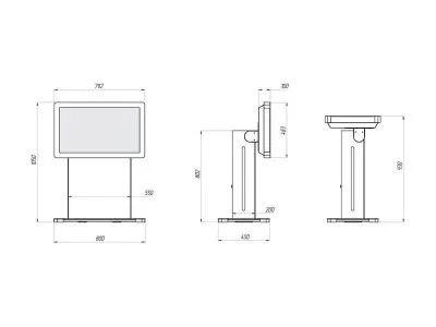 Интерактивный сенсорный стол Prototype D Glass Mini 32"