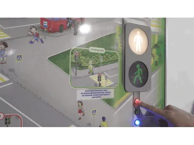 С1006 Электрифицированный стенд «Дорожные правила для малышей и их родителей»