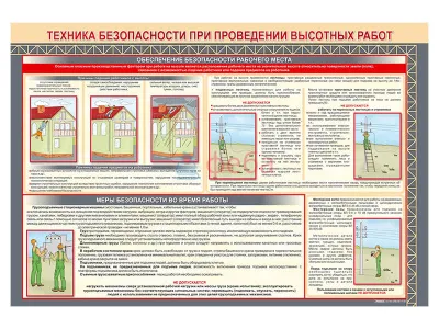 Т1019 Стенд «Техника безопасности при проведении высотных работ»