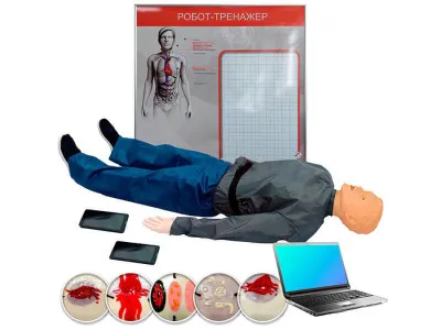 Т1034 Робот-тренажер для оказания первой медицинской помощи с персональным компьютером (ноутбуком) «Роман-09»