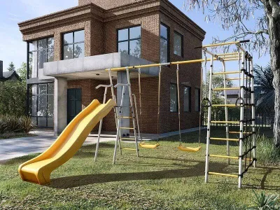 Детский спортивный комплекс для дачи ROMANA Богатырь MAX Плюс-2_1