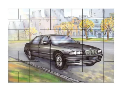 300_К1025 Магнитный пазл Автомобиль 1