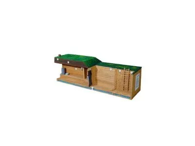 Макет простейшего укрытия в разрезе