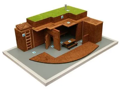 Макет противорадиационного укрытия