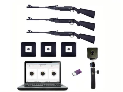 f400-14 Лазерный тир РУБИНТИР® Патриот-Спорт, бумажные мишени, 3 стрелка