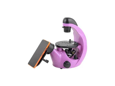 26398 Микроскоп школьный Эврика 40х-320х инвертированный (аметист)