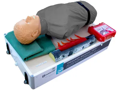 М4005 Тренажер-манекен «Пётр» для навыков тушения горящего тела и оказания первой помощи пострадавшему при пожаре (со светозвуковым индикатором)