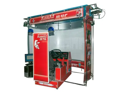 320_Т0106 Автотренажер контраварийного вождения КамАЗ-Мастер-03_МЧС (панорамный экран с углом обзора 210 градусов) 1