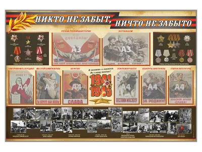 Ш9999 Стенд-уголок «Никто не забыт, ничто не забыто»