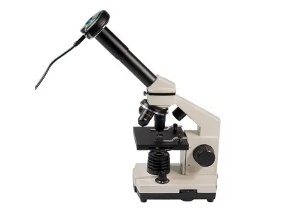 22670 Микроскоп школьный Эврика 40х-1280х с видеоокуляром в кейсе