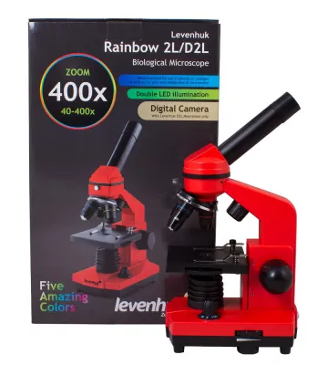 100_Микроскоп Levenhuk Rainbow 2L Orange-Апельсин 14