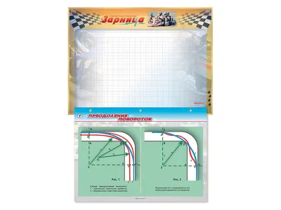 300_К1125 Магнитно-маркерная доска Основы картинга с комплектом тематических фолий 2