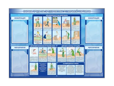 Т1005 Стенд-уголок «Охрана труда на предприятиях розничной торговли»