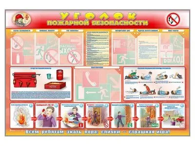 П1003 Стенд-уголок «Уголок пожарной безопасности» (для общеобразовательных учреждений)