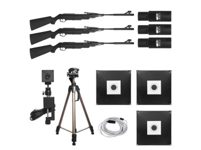 pat-s-vsvzved Электронный тир РУБИНТИР® Патриот-Спорт, бумажные мишени, 3 стрелка, отдача