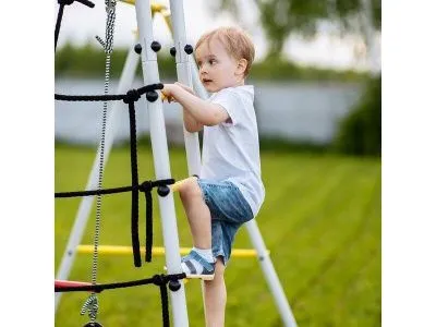 Детский спортивный комплекс для дачи ROMANA Космос (желтый/серый)_4