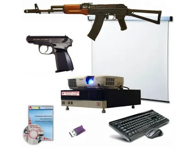 f400-02 Лазерный тир РУБИНТИР® Кадет, по экрану, 4 стрелка, моноблок