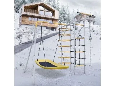 Детский спортивный комплекс для дачи ROMANA Космос (желтый/серый)_2