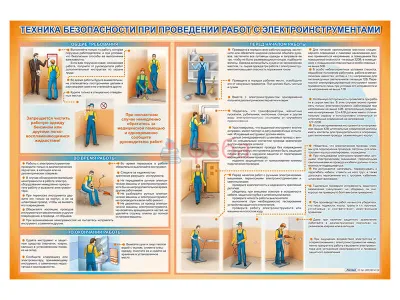 Т1002 Стенд «Техника безопасности при работе с электроинструментом»