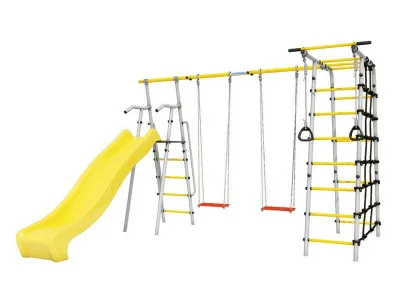 Детский спортивный комплекс для дачи ROMANA Богатырь MAX фанерные качели