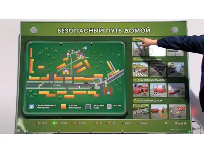 С1016 Электрифицированный стенд-тренажер «План-схема района расположения образовательного учреждения»