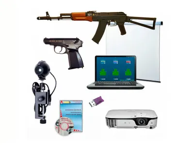 f400-01 Лазерный тир РУБИНТИР® Кадет, по экрану, 2 стрелка