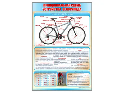 300_С2127 Стенд Принципиальная схема устройства велосипеда 1