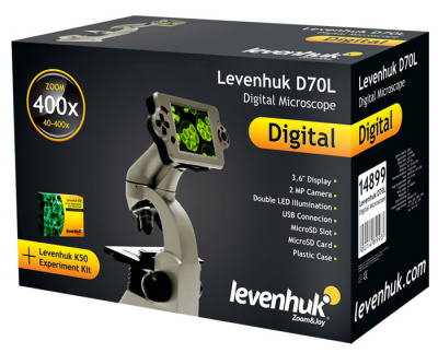 100_14899 Микроскоп цифровой Levenhuk D70L, монокулярный 2