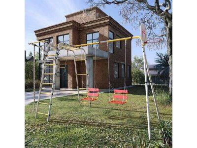 Детский спортивный комплекс для дачи ROMANA Акробат-2 (желтый/серый)_1