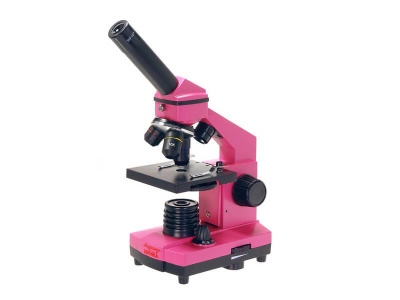 25449 Микроскоп школьный Эврика 40х-400х в кейсе (фуксия)