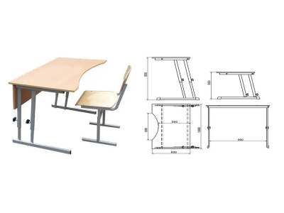 Стол для инвалидов-колясочников СИ-1_1